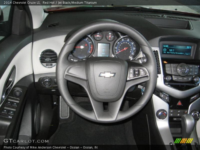 Red Hot / Jet Black/Medium Titanium 2014 Chevrolet Cruze LS