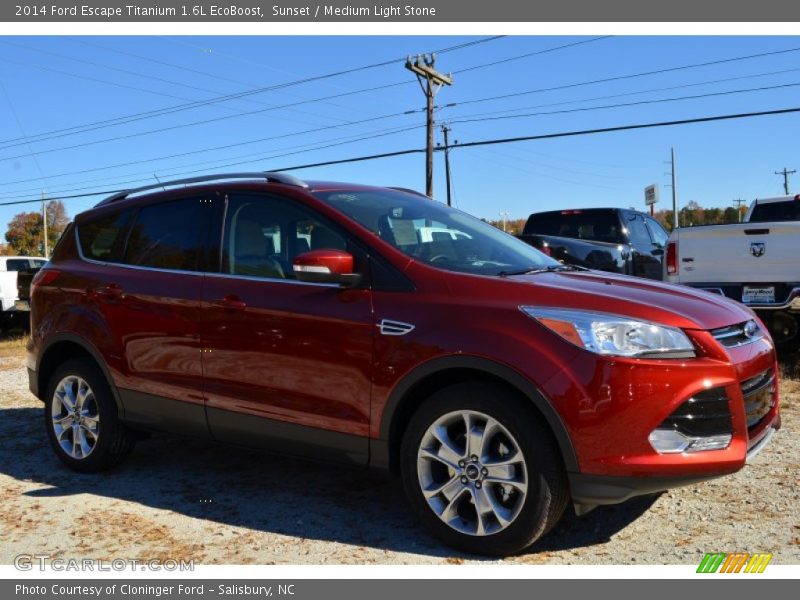 Sunset / Medium Light Stone 2014 Ford Escape Titanium 1.6L EcoBoost