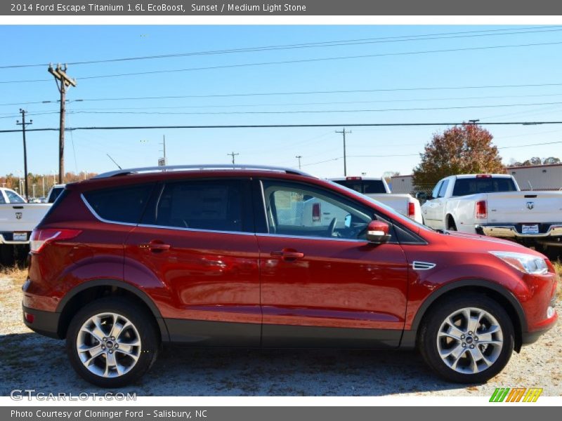 Sunset / Medium Light Stone 2014 Ford Escape Titanium 1.6L EcoBoost