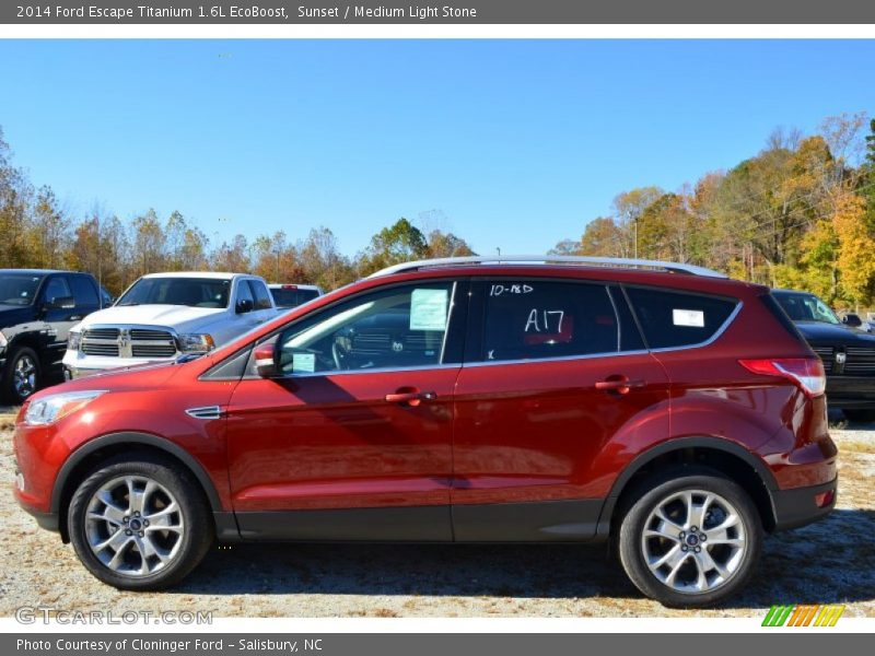 Sunset / Medium Light Stone 2014 Ford Escape Titanium 1.6L EcoBoost