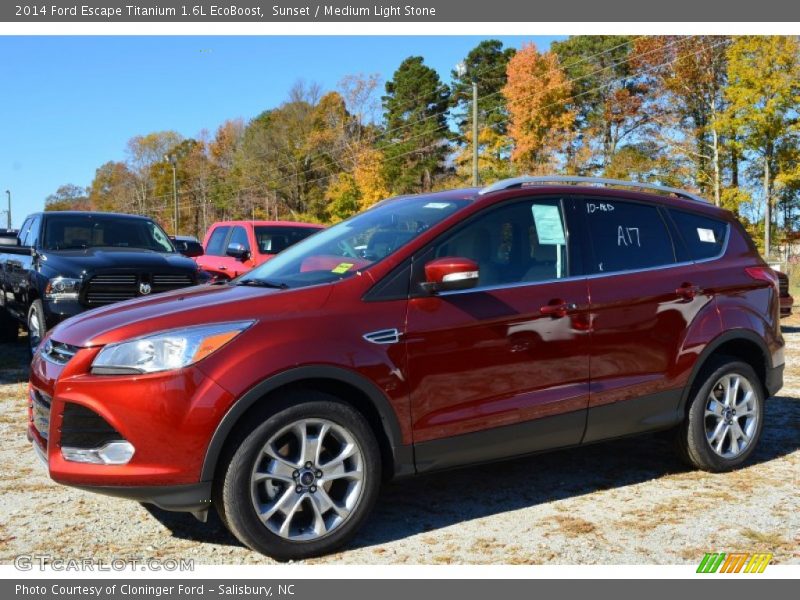 Sunset / Medium Light Stone 2014 Ford Escape Titanium 1.6L EcoBoost