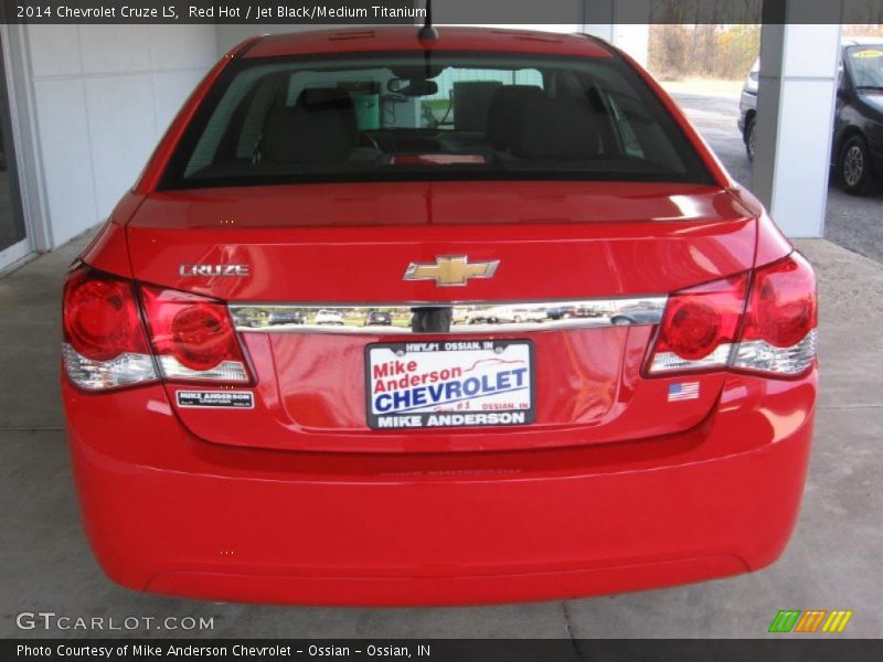 Red Hot / Jet Black/Medium Titanium 2014 Chevrolet Cruze LS