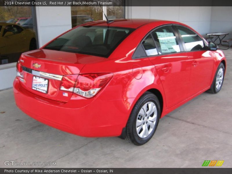 Red Hot / Jet Black/Medium Titanium 2014 Chevrolet Cruze LS