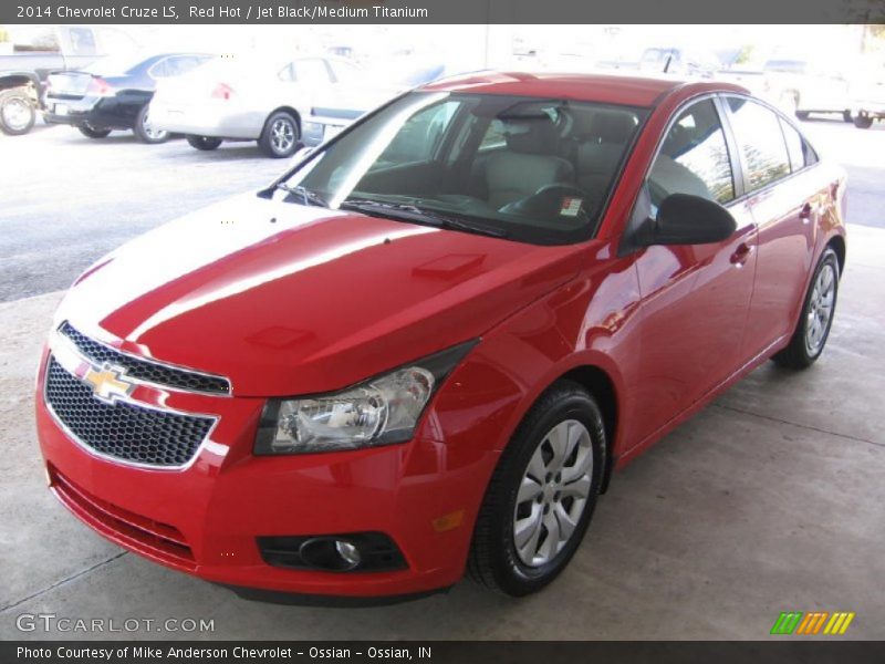 Red Hot / Jet Black/Medium Titanium 2014 Chevrolet Cruze LS