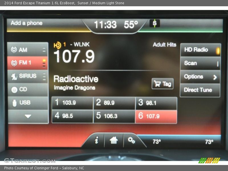 Sunset / Medium Light Stone 2014 Ford Escape Titanium 1.6L EcoBoost