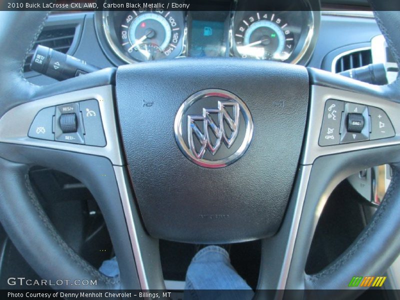 Carbon Black Metallic / Ebony 2010 Buick LaCrosse CXL AWD