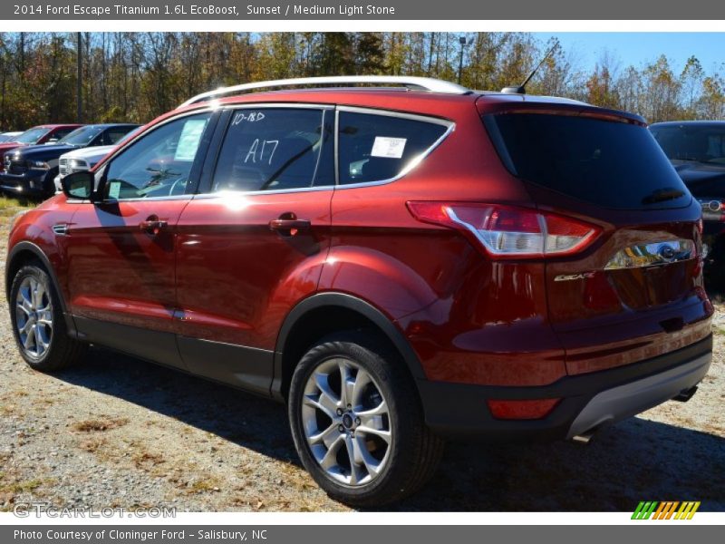 Sunset / Medium Light Stone 2014 Ford Escape Titanium 1.6L EcoBoost