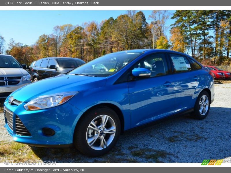 Blue Candy / Charcoal Black 2014 Ford Focus SE Sedan