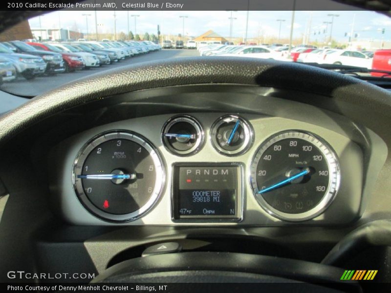 Celestial Blue / Ebony 2010 Cadillac Escalade Premium AWD