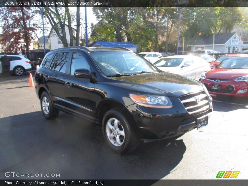 Ebony Black / Gray 2008 Hyundai Santa Fe GLS 4WD
