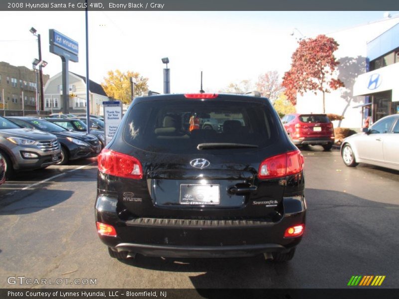Ebony Black / Gray 2008 Hyundai Santa Fe GLS 4WD