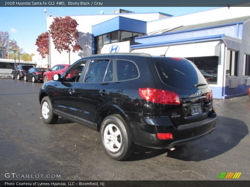 Ebony Black / Gray 2008 Hyundai Santa Fe GLS 4WD