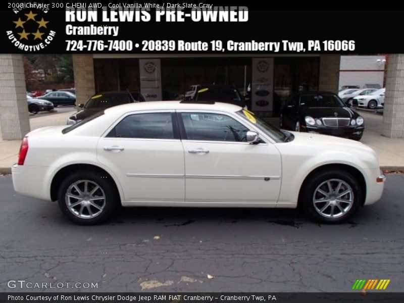 Cool Vanilla White / Dark Slate Gray 2008 Chrysler 300 C HEMI AWD