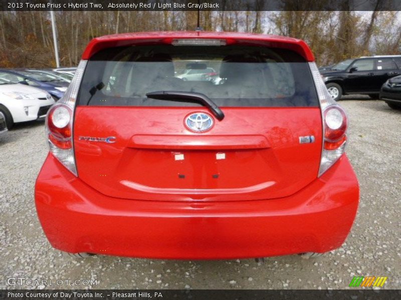 Absolutely Red / Light Blue Gray/Black 2013 Toyota Prius c Hybrid Two