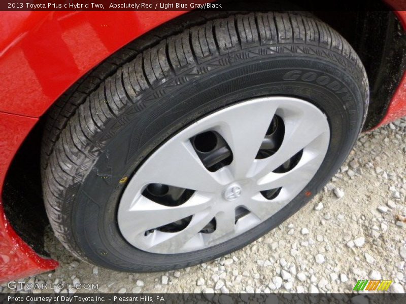 Absolutely Red / Light Blue Gray/Black 2013 Toyota Prius c Hybrid Two