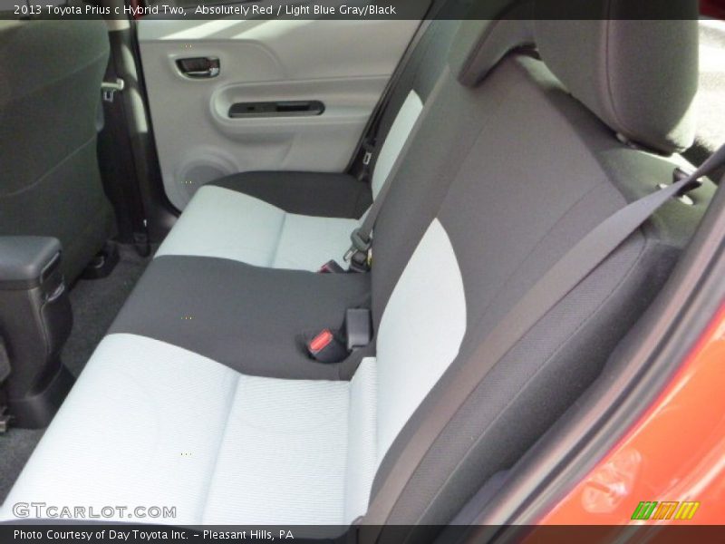 Absolutely Red / Light Blue Gray/Black 2013 Toyota Prius c Hybrid Two