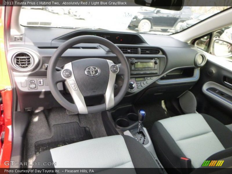 Absolutely Red / Light Blue Gray/Black 2013 Toyota Prius c Hybrid Two
