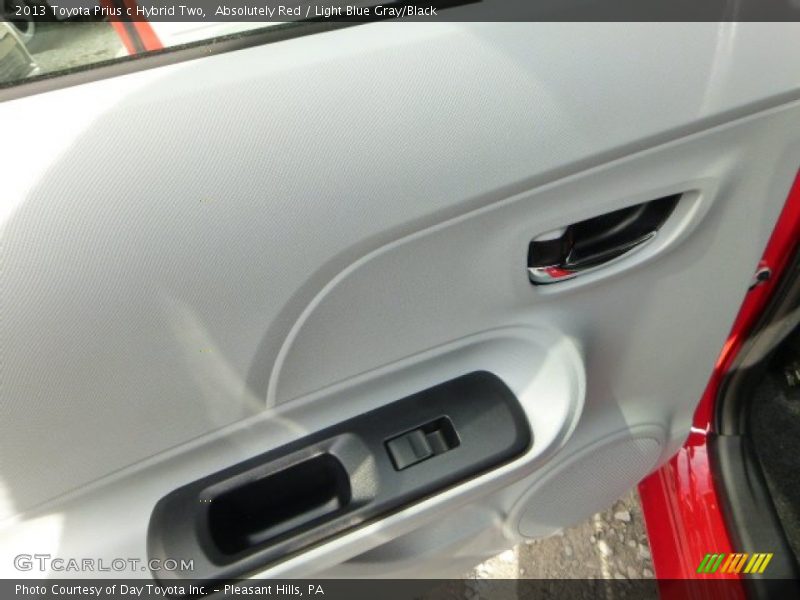 Absolutely Red / Light Blue Gray/Black 2013 Toyota Prius c Hybrid Two