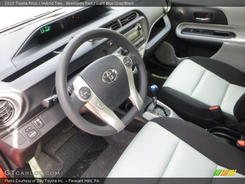 Absolutely Red / Light Blue Gray/Black 2013 Toyota Prius c Hybrid Two