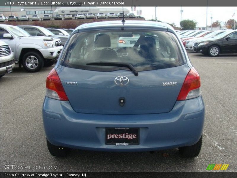 Bayou Blue Pearl / Dark Charcoal 2010 Toyota Yaris 3 Door Liftback