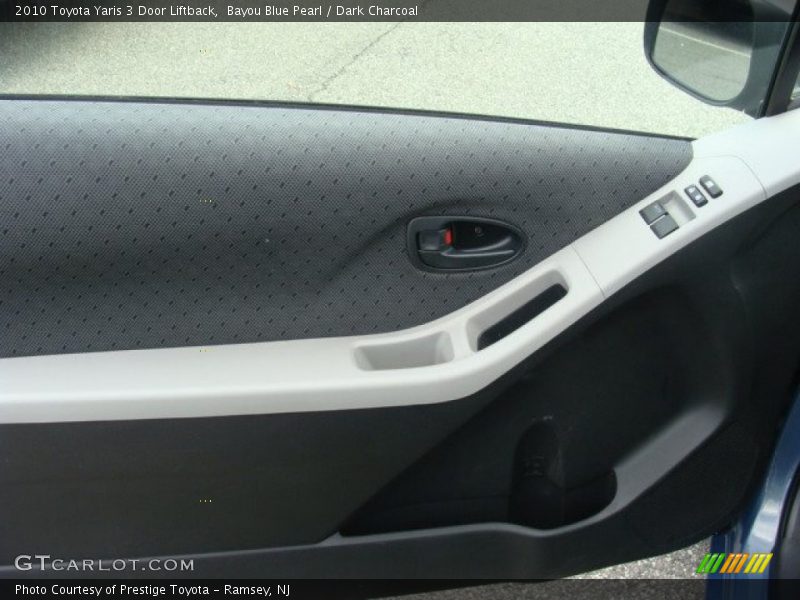 Bayou Blue Pearl / Dark Charcoal 2010 Toyota Yaris 3 Door Liftback