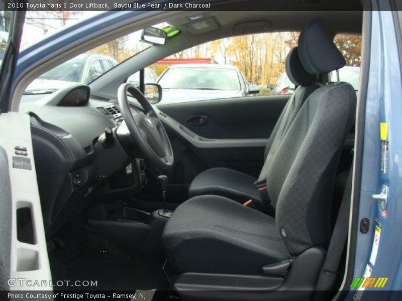 Bayou Blue Pearl / Dark Charcoal 2010 Toyota Yaris 3 Door Liftback