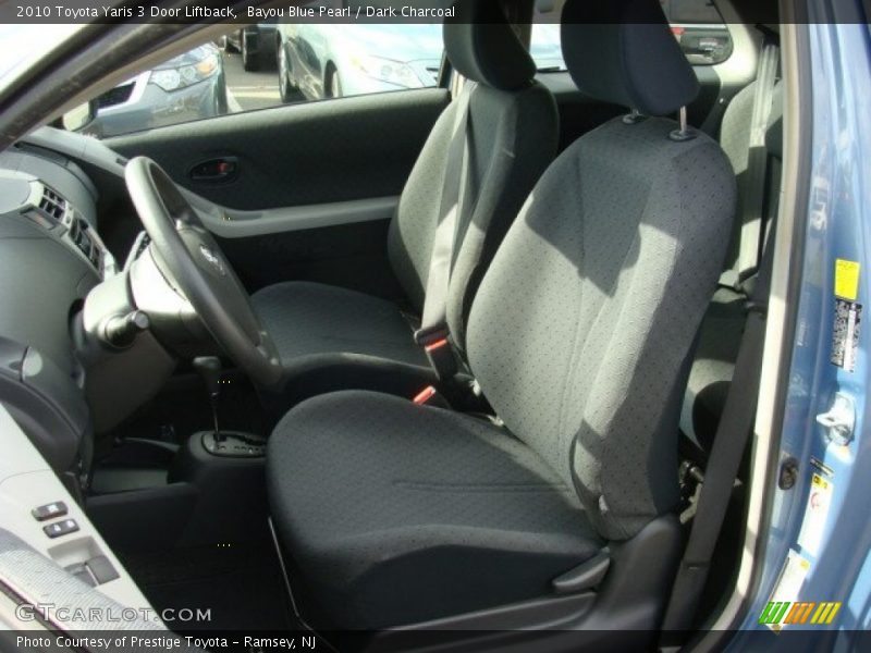 Bayou Blue Pearl / Dark Charcoal 2010 Toyota Yaris 3 Door Liftback