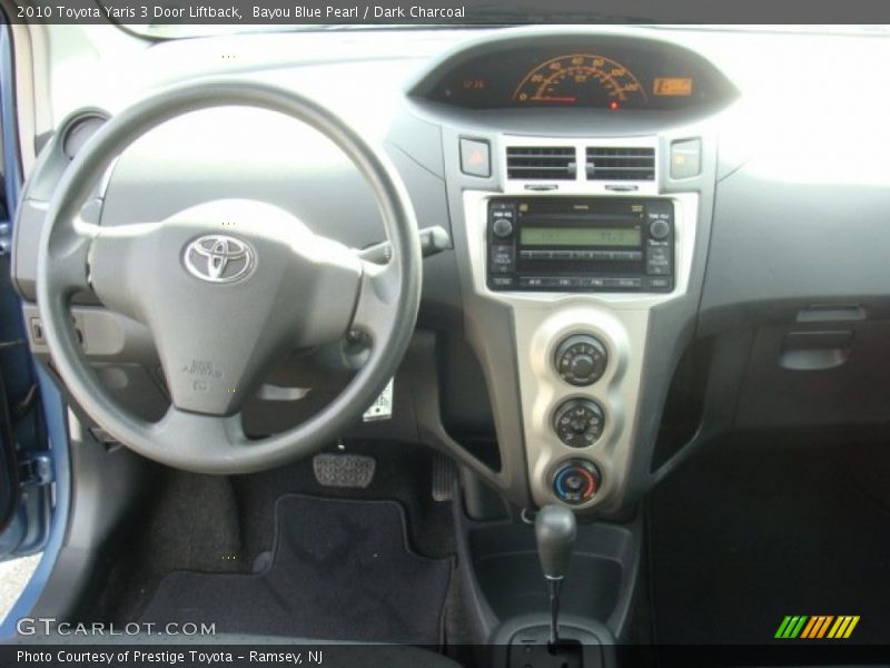 Bayou Blue Pearl / Dark Charcoal 2010 Toyota Yaris 3 Door Liftback