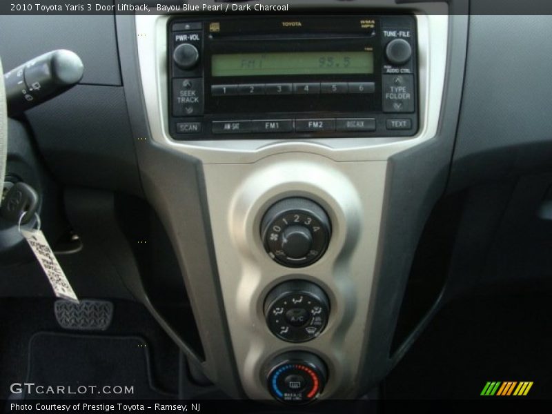 Bayou Blue Pearl / Dark Charcoal 2010 Toyota Yaris 3 Door Liftback