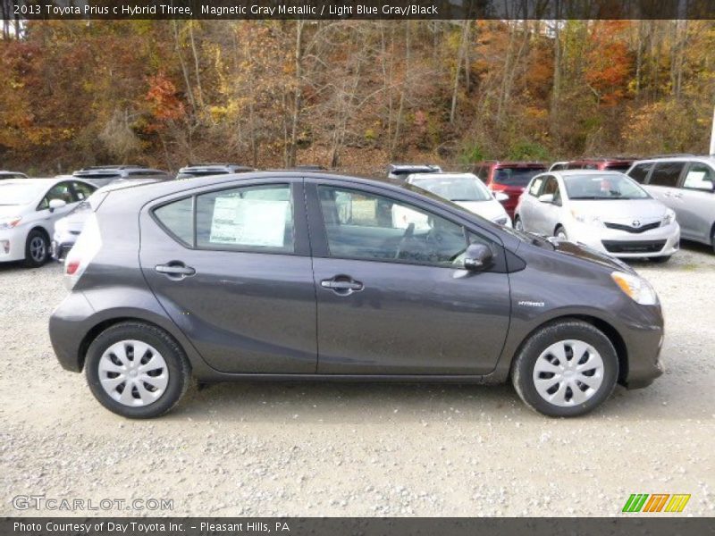 Magnetic Gray Metallic / Light Blue Gray/Black 2013 Toyota Prius c Hybrid Three