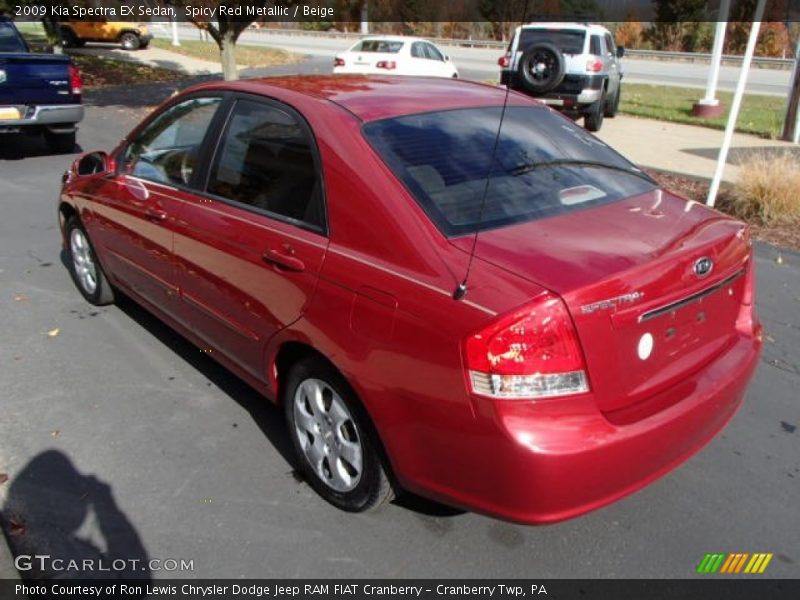 Spicy Red Metallic / Beige 2009 Kia Spectra EX Sedan