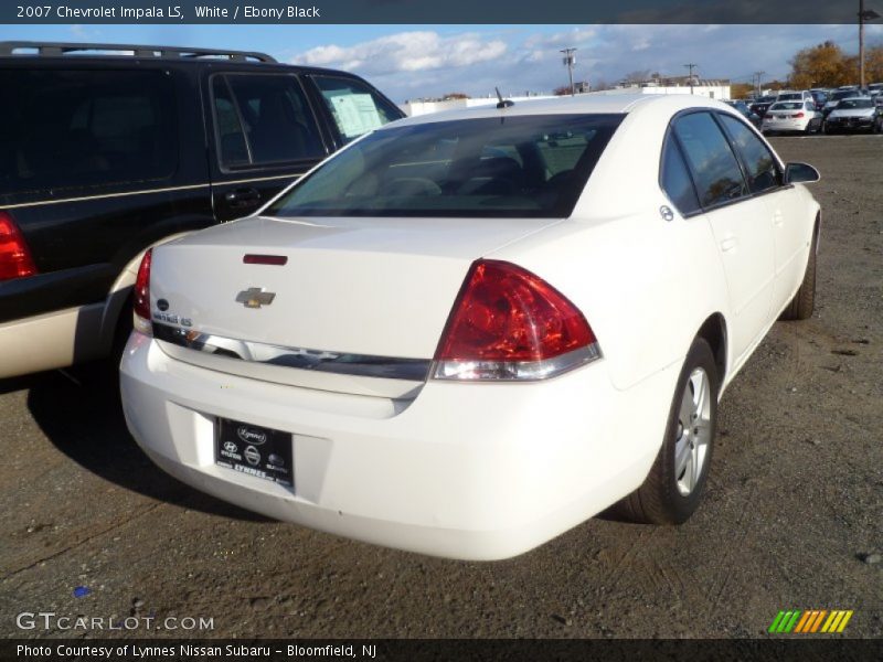 White / Ebony Black 2007 Chevrolet Impala LS