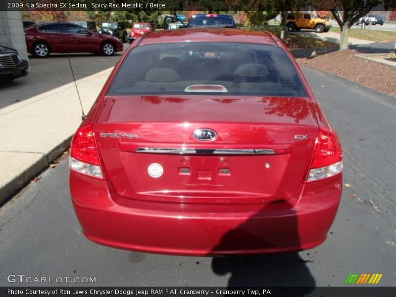 Spicy Red Metallic / Beige 2009 Kia Spectra EX Sedan