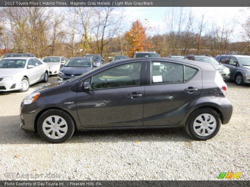 Magnetic Gray Metallic / Light Blue Gray/Black 2013 Toyota Prius c Hybrid Three