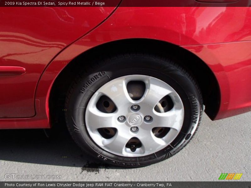 Spicy Red Metallic / Beige 2009 Kia Spectra EX Sedan