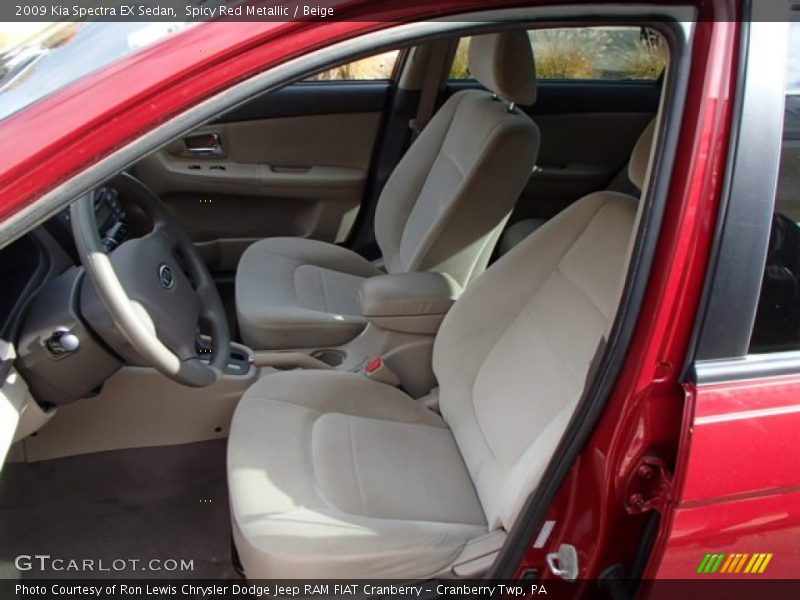 Spicy Red Metallic / Beige 2009 Kia Spectra EX Sedan
