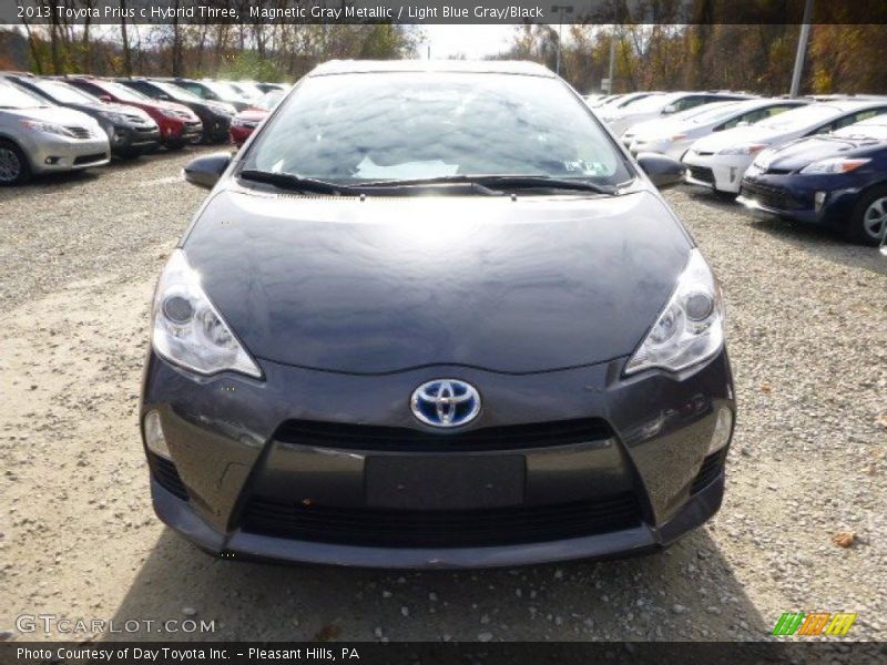Magnetic Gray Metallic / Light Blue Gray/Black 2013 Toyota Prius c Hybrid Three