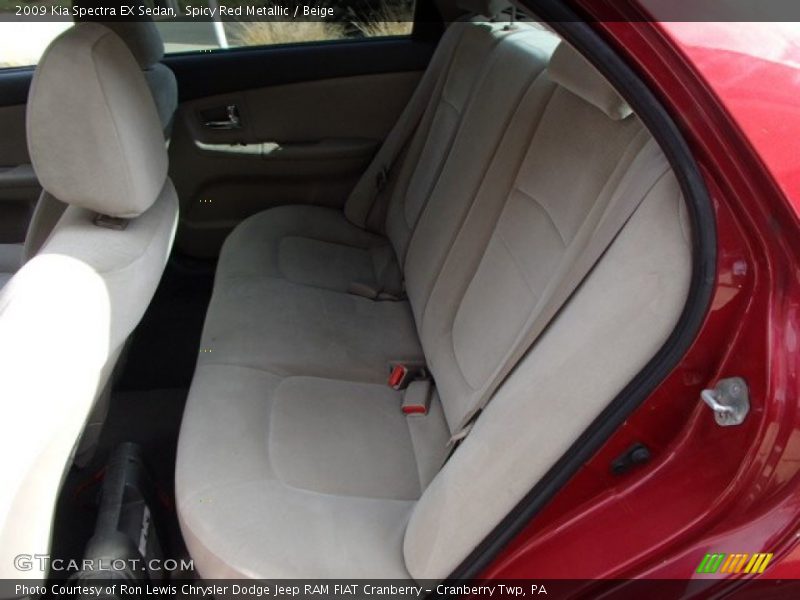 Spicy Red Metallic / Beige 2009 Kia Spectra EX Sedan