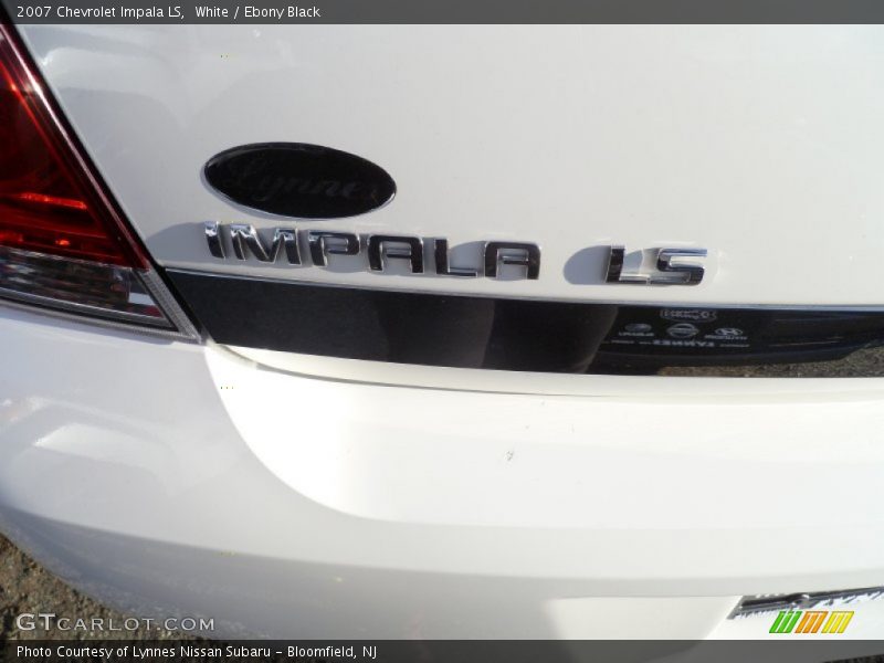White / Ebony Black 2007 Chevrolet Impala LS