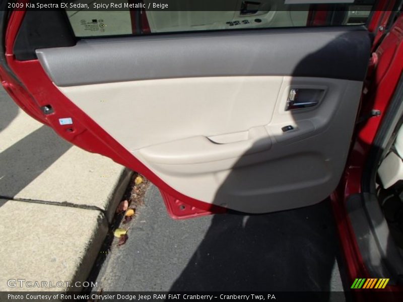 Spicy Red Metallic / Beige 2009 Kia Spectra EX Sedan