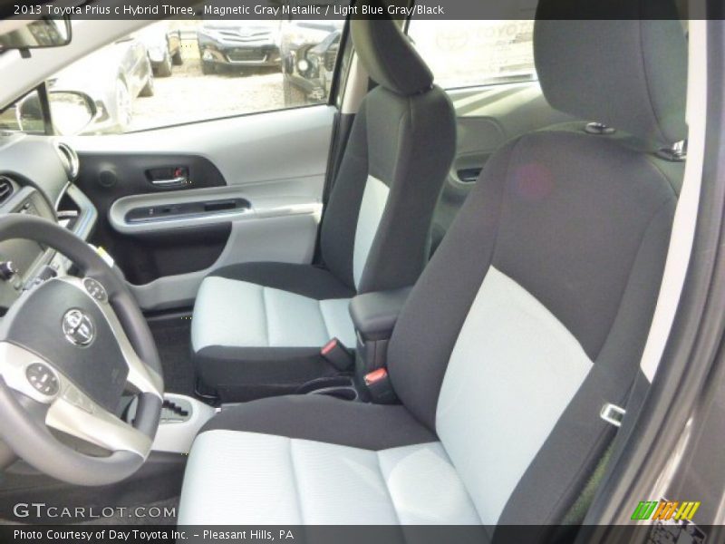 Magnetic Gray Metallic / Light Blue Gray/Black 2013 Toyota Prius c Hybrid Three