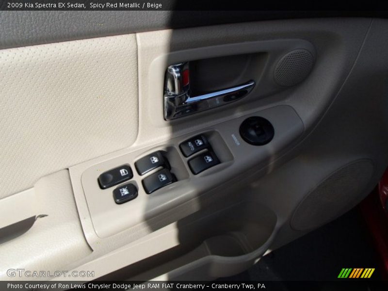 Spicy Red Metallic / Beige 2009 Kia Spectra EX Sedan