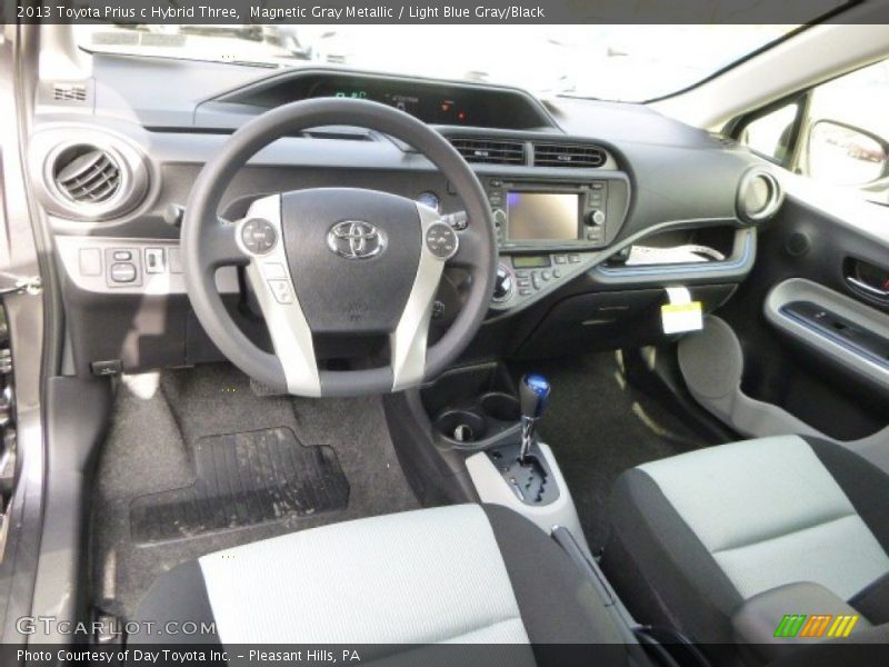 Magnetic Gray Metallic / Light Blue Gray/Black 2013 Toyota Prius c Hybrid Three