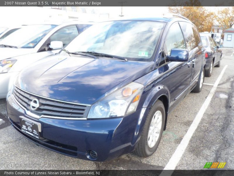 Majestic Blue Metallic / Beige 2007 Nissan Quest 3.5 SL