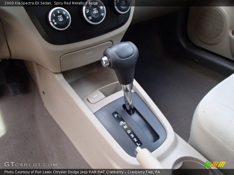 Spicy Red Metallic / Beige 2009 Kia Spectra EX Sedan