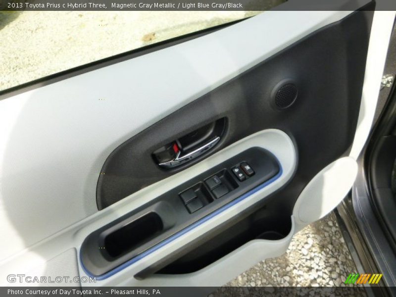 Magnetic Gray Metallic / Light Blue Gray/Black 2013 Toyota Prius c Hybrid Three