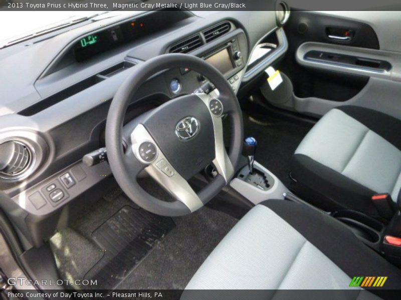 Magnetic Gray Metallic / Light Blue Gray/Black 2013 Toyota Prius c Hybrid Three