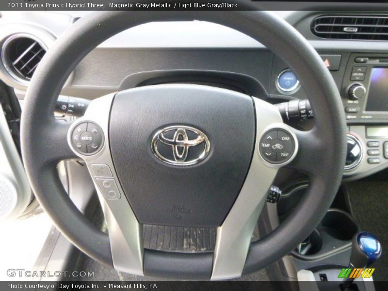 Magnetic Gray Metallic / Light Blue Gray/Black 2013 Toyota Prius c Hybrid Three