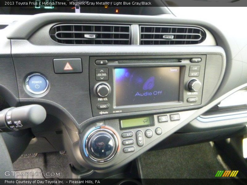 Magnetic Gray Metallic / Light Blue Gray/Black 2013 Toyota Prius c Hybrid Three