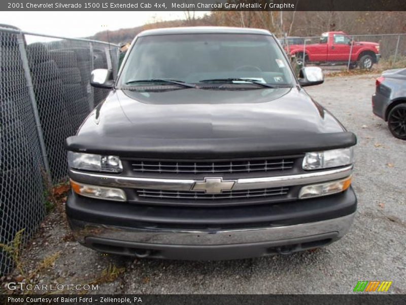 Medium Charcoal Gray Metallic / Graphite 2001 Chevrolet Silverado 1500 LS Extended Cab 4x4
